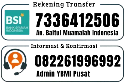 Rekening dan Admin YBMI Pusat